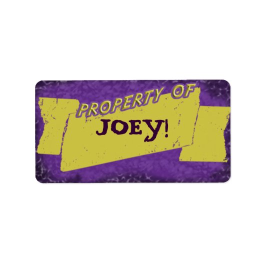 ラベルのプロパティ ラベル (正面)