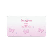 ラベルの住所 – 蝶 ラベル (正面)