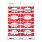 ラベルの台所からクリスマスパーソナライズされた ラベル (フルシート)