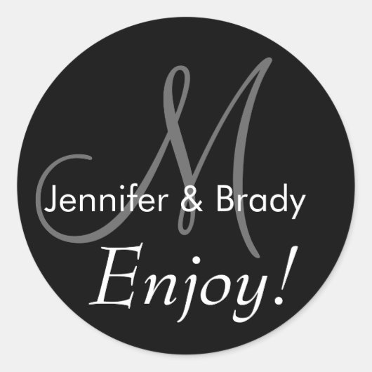 ラベルの結婚式の引き出物グラム ラウンドシール (正面)