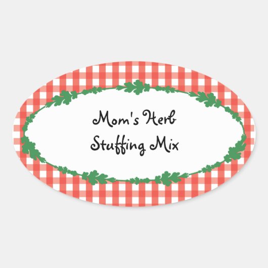 ラベルの缶詰 楕円形シール (正面)