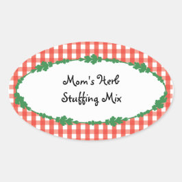 ラベルの缶詰 楕円形シール