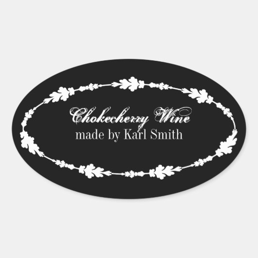 ラベルの缶詰 楕円形シール (正面)