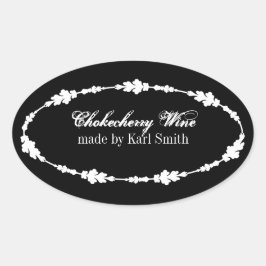 ラベルの缶詰 楕円形シール