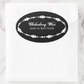 ラベルの缶詰 楕円形シール (バッグ)