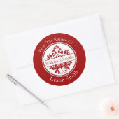 ラベルの華美キッチンからクリスマス ラウンドシール (封筒)