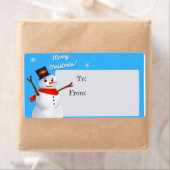 ラベルの雪だるまからクリスマス ラベル (インサイチュ)