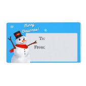 ラベルの雪だるまからクリスマス ラベル (正面)