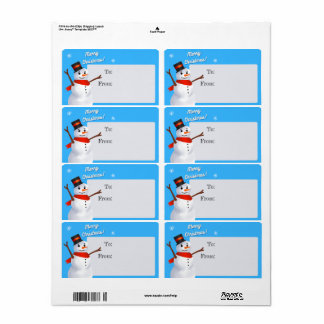 ラベルの雪だるまからクリスマス ラベル