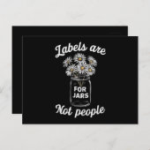 ラベルは人ではない人の花のための瓶 ポストカード (正面/裏面)