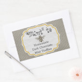 ラベルを優先する"ミント" 長方形シール (封筒)