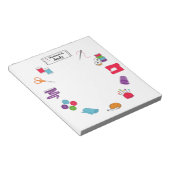 ラベルを正しく縫いますカスタマイズ ノートパッド (アングル)