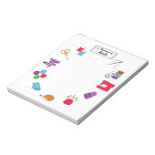 ラベルを正しく縫いますカスタマイズ ノートパッド (回転)