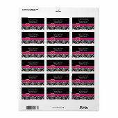 ラベルを結婚する白黒のダマスク織及びデキセドリン錠 ラベル (フルシート)