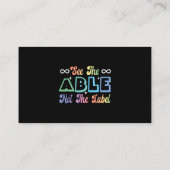 ラベルを表示しないA神経多様性自閉症を参照する 名刺 (裏面)