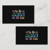 ラベルを表示しないA神経多様性自閉症を参照する 名刺 (正面/裏面)