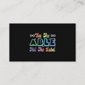 ラベルを表示しないA神経多様性自閉症を参照する 名刺 (正面)