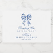 ラベルを貼る前に何か青いブライダルシャワー スパークリングワインラベル (シングルラベル)