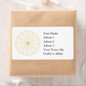 ラベルアドレスの完了(大、白、金ゴールド) ラベル (インサイチュ)