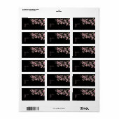 ラベルアドレスシールヴィンテージレトロの花 ラベル (フルシート)