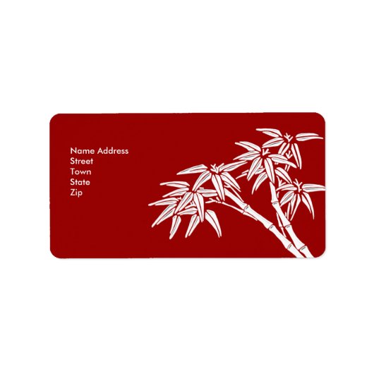 ラベルアドレスステッカーヴィンテージレトロ竹 ラベル (正面)