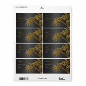 ラベルアドレスビジネスブラック金ゴールド竹 ラベル (フルシート)