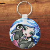 "ラベルアロンズ"マーメイドベビーペンギンファンタジー妖精 キーホルダー (正面)