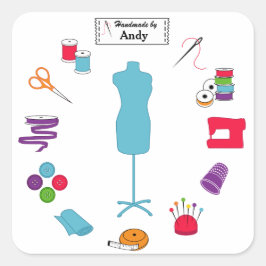 ラベルカスタマイズは右に縫い付け スクエアシール