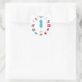 ラベルカスタマイズは右に縫い付け スクエアシール (バッグ)