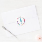 ラベルカスタマイズは右に縫い付け スクエアシール (封筒)