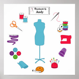 ラベルカスタマイズは右に縫い付け ポスター