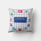 ラベルカスタマイズキルト時間 クッション (裏面)