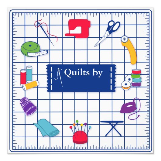 ラベルカスタマイズキルト時間 フォトプリント            (正面)