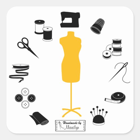 ラベルカスタマイズステッカー スクエアシール (正面)