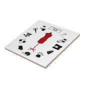 ラベルカスタマイズセラミックタイル タイル (側面)