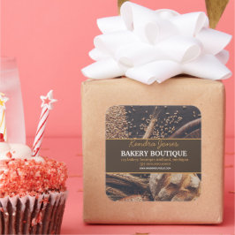 ラベルカスタマイズベーカリーブティックステッカー スクエアシール