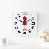 ラベルカスタマイズ壁の時計 スクエア壁時計 (ホーム)