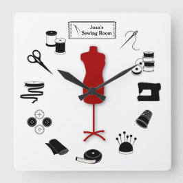 ラベルカスタマイズ壁の時計 スクエア壁時計