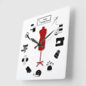 ラベルカスタマイズ壁の時計 スクエア壁時計 (傾斜)