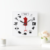 ラベルカスタマイズ壁の時計 スクエア壁時計 (ホーム)