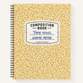 ラベルカスタム付き合成ノートブック黄色 ノートブック