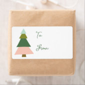 ラベルカラフルからモダンへのクリスマスツリー ラベル (インサイチュ)