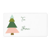 ラベルカラフルからモダンへのクリスマスツリー ラベル (正面)