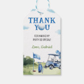 ラベルクラシックゴルフボーイバースデーパーティーサンキューサンキューホテル ギフトタグ (正面)