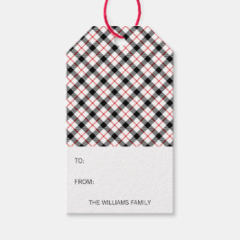 ラベルクラシックプレイドクリスマスハッピーホリデーズギフト ギフトタグ