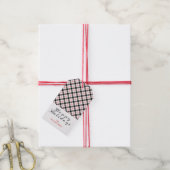 ラベルクラシックプレイドクリスマスハッピーホリデーズギフト ギフトタグ (より糸付き)