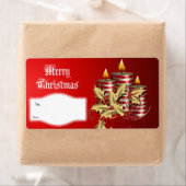 ラベルクリスマスギフトクリスマスレッドキャンドル ラベル (インサイチュ)