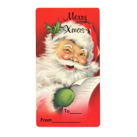 ラベルクリスマスギフトステッカーラベルクリスマスヴィンテージサン ラベル (正面)