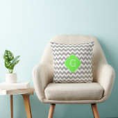 ラベルクローバーLimeGreen内部WhiteFrame 001.pn クッション (椅子)