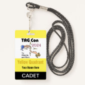 ラベルコン2024 – イエロークアドラント – カデットバッジ バッジ (裏面ランヤード)